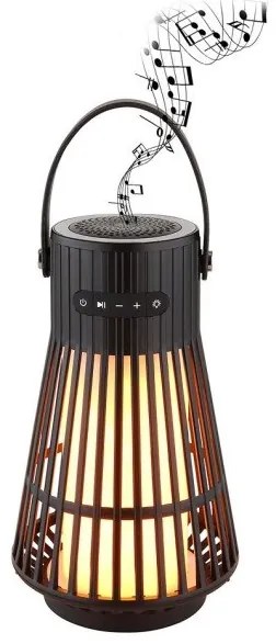 Επιτραπέζιο Φωτιστικό LED 1,4W Μαύρο IP65 Ηχεία Bluetooth USB Όψη Δέρμα Cherrie 39905 Globo Lighting-39905-Μαύρο 39905