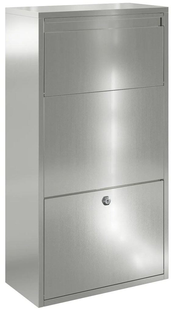 vidaXL Γραμματοκιβώτιο Πακέτων 44x22x82 εκ. Γαλβανισμένος Χάλυβας