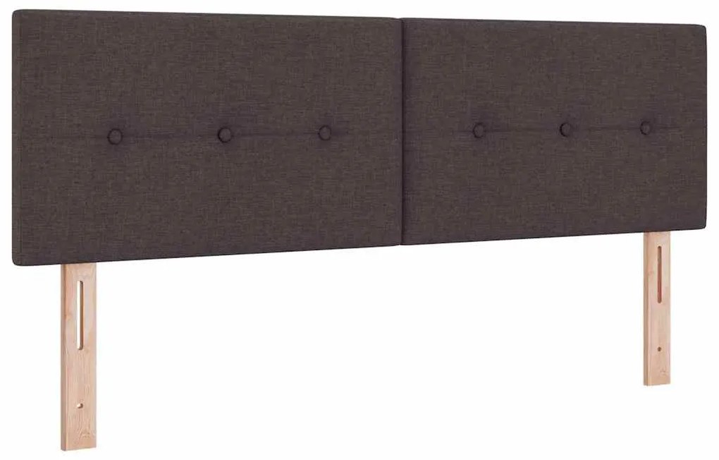 vidaXL Κρεβάτι box spring με στρώμα με στρώμα Σκούρο καφέ Σκούρο καφέ