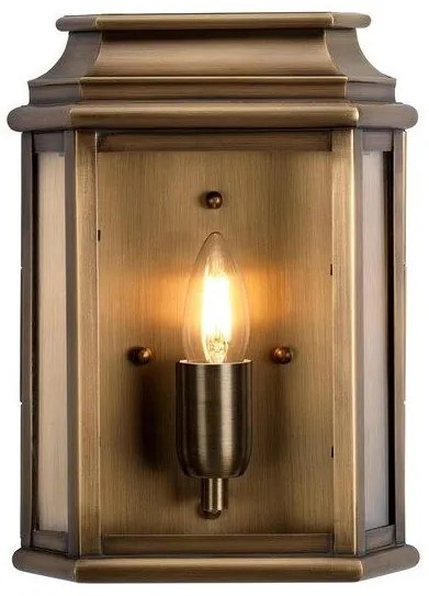 Φανάρι Απλίκα Φωτιστικό Τοίχου 1xE27 IP44 Χειροποίητο 30cm St Martins Elstead Lighting-ST-MARTINS-BR-Ορείχαλκος ST-MARTINS-BR