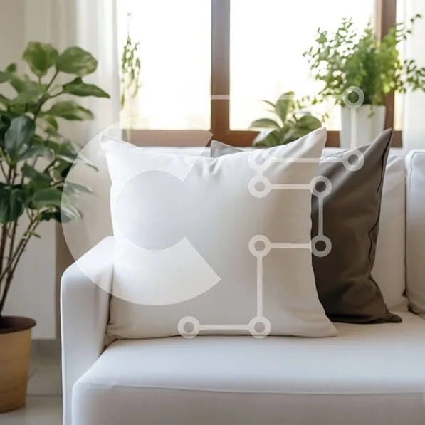 Intra Συλλεκτικό Ξύλινο Παζλ Plywood  4mm - Λευκός καναπές με μαξιλάρια μπροστά από το παράθυρο Σε Ξύλινο Κουτί - Διαστάσεις Puzzle: 10x10 cm – 25 κομμάτια