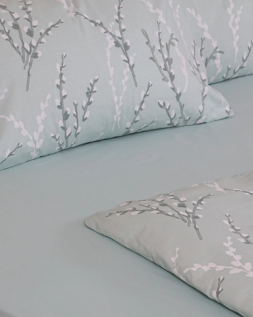 Σετ Σεντόνια Cotton Feelings 2054 Aqua Διπλό με λάστιχο (150x205+30)