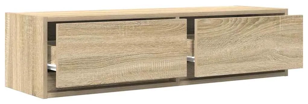 vidaXL Κομοδίνο ΤV Σομιέ Καρυδιά 100x31x25,5 εκ. Επεξεργασμένου Ξύλου