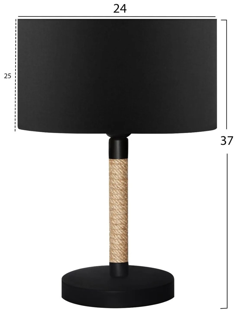 Επιτραπέζιο Φωτιστικό C7601.02 Μαύρο Φ24x37εκ. 24x24x37 εκ.