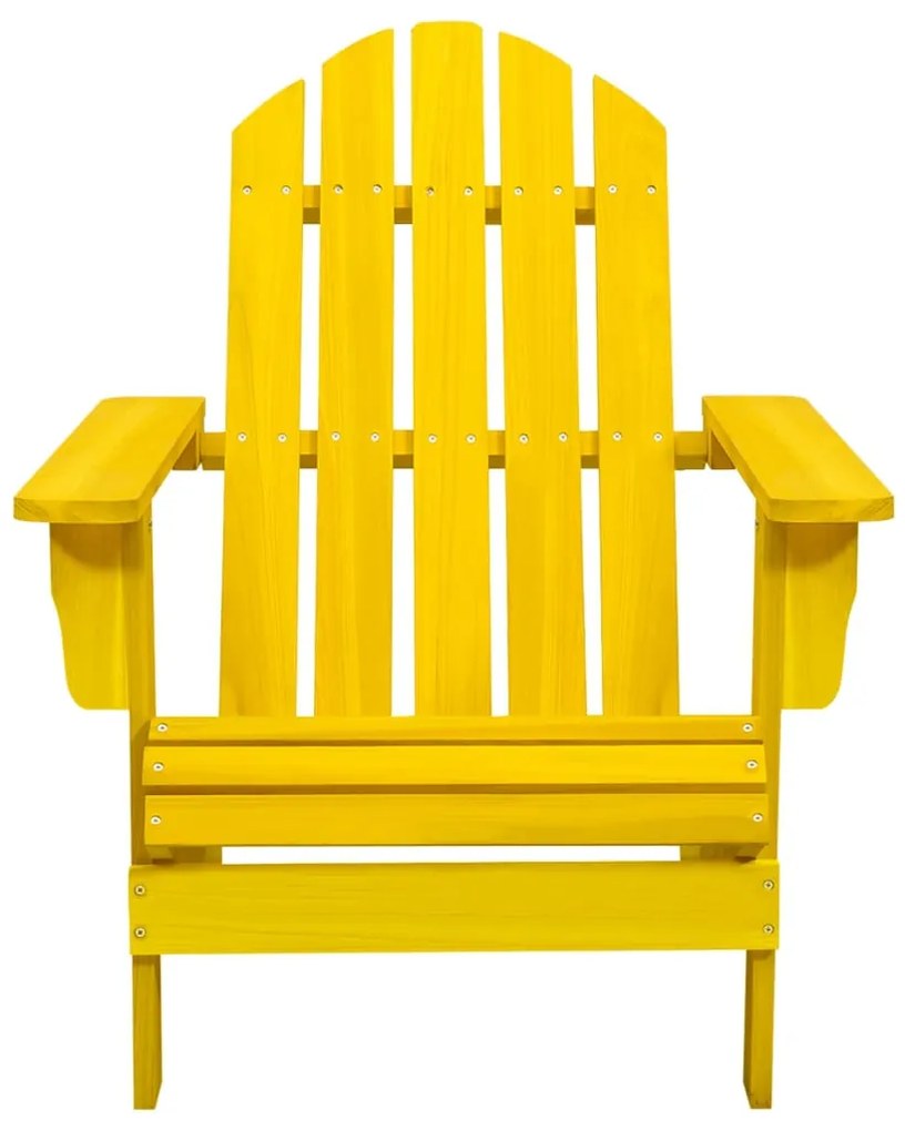 vidaXL Καρέκλα Κήπου Adirondack Κίτρινη από Μασίφ Ξύλο Ελάτης