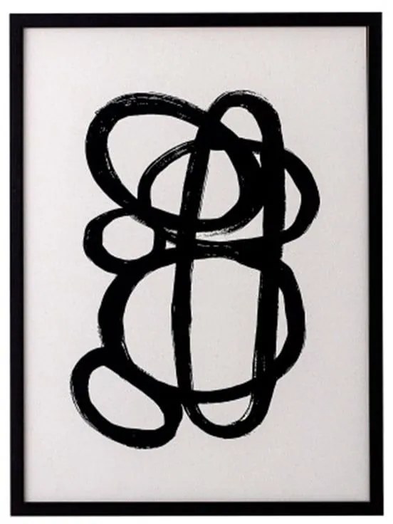 Κάδρο Zaco 82048303 32x42xcm Black-White Bloomingville Vertical Ξύλο,Γυαλί