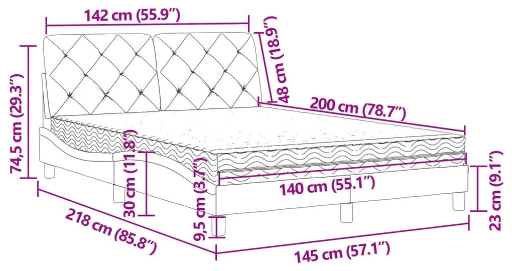 ΚΡΕΒΑΤΙ ΜΕ ΣΤΡΩΜΑ ΜΑΥΡΟ 140X200 ΕΚ. ΒΕΛΟΥΔΙΝΟ 3208660