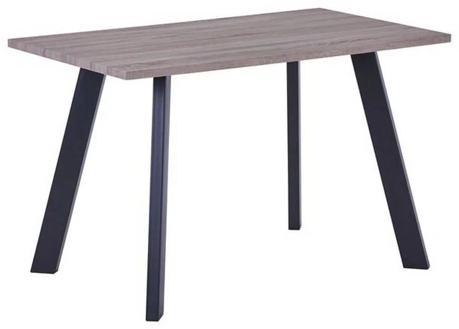 Τραπέζι Baxter ΕΜ820,1 120x70x75cm Sonoma Oak-Black Melamine, Metal