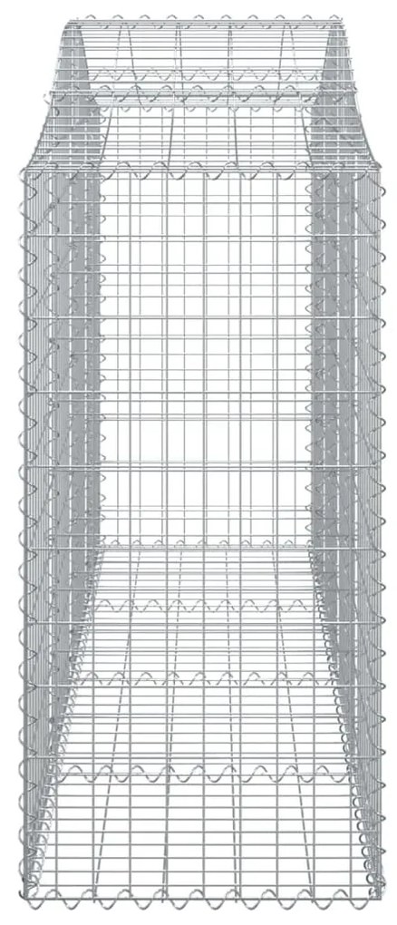 Συρματοκιβώτια Τοξωτά 50 τεμ. 200x50x100/120 εκ. Γαλβαν. Ατσάλι - Ασήμι