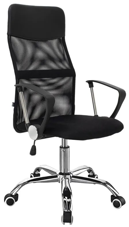 Καρέκλα γραφείου Lila II με ύφασμα mesh σε μαύρη απόχρωση 61x59x109.5-123