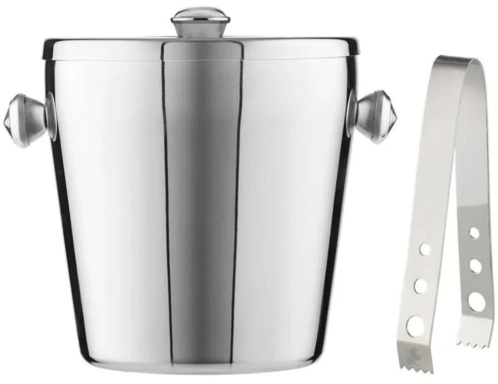 Παγοδοχείο Με Λαβίδα Και Καπάκι Coctail&amp;Co (Σετ 2Τμχ) MF0064 1,2lt Inox Maxwell&amp;Williams Ανοξείδωτο Ατσάλι