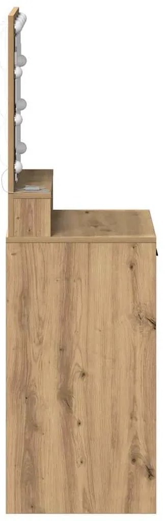 vidaXL Κομοδίνο artisan δρυς 50 x 41 x 135 εκ Επεξεργασμένο ξύλο