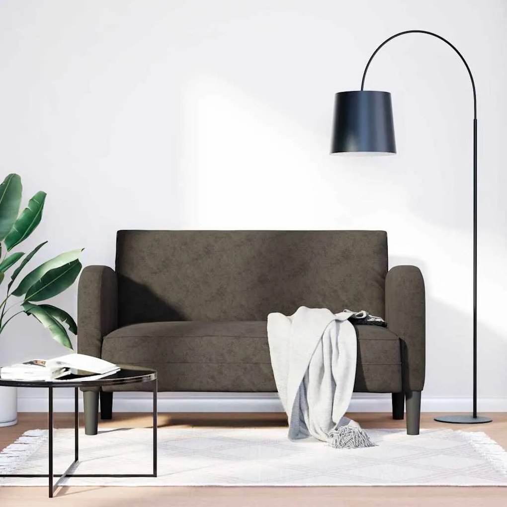 vidaXL Καναπές Loveseat Σκούρο Γκρι 110 εκ. Συνθετικό δέρμα