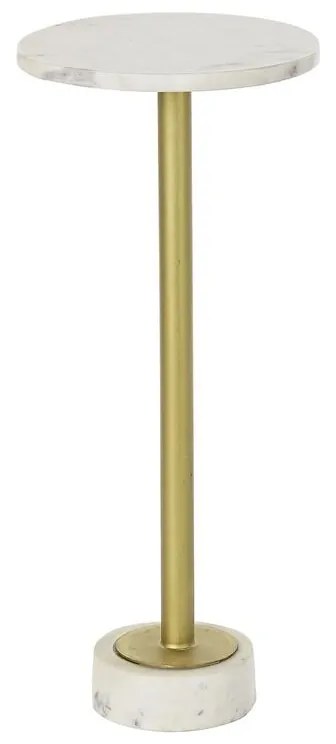 Βοηθητικό Τραπέζι DKD Home Decor Χρυσό Μέταλλο Μάρμαρο 27 x 27 x 62 cm