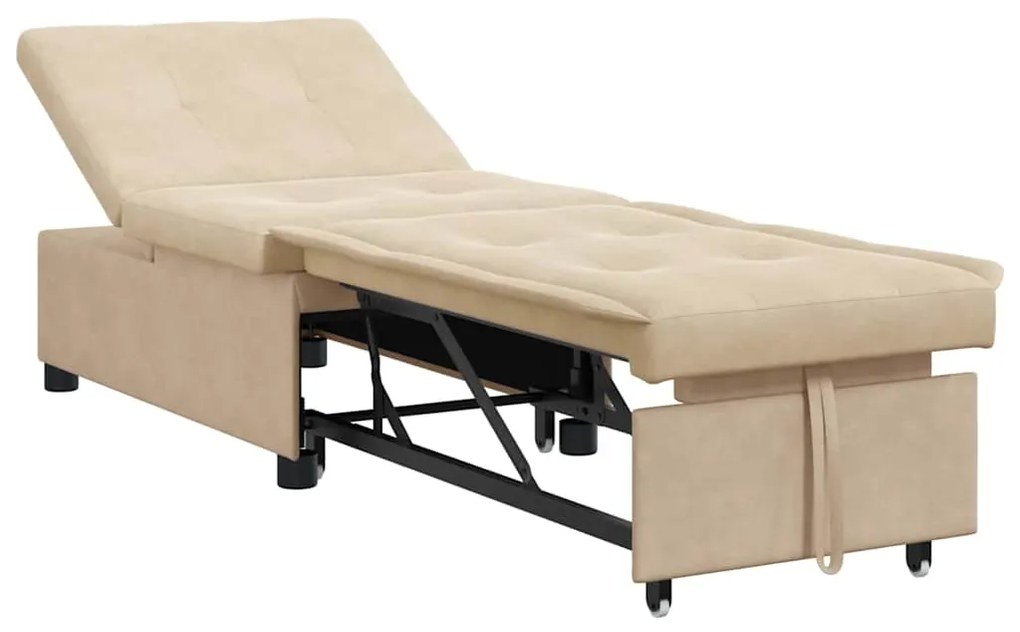 vidaXL Καναπές Κρεβάτι Κρεμ 194 x 67 x 82 εκ Μικροΐνες