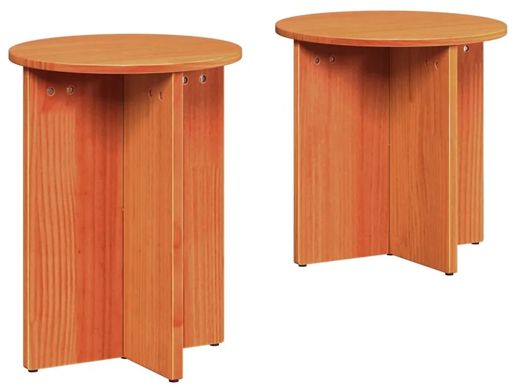 vidaXL Τραπεζάκι σαλονιού 2 pcs Καφέ κεριού 41.5 x 41.5 x 41 εκ