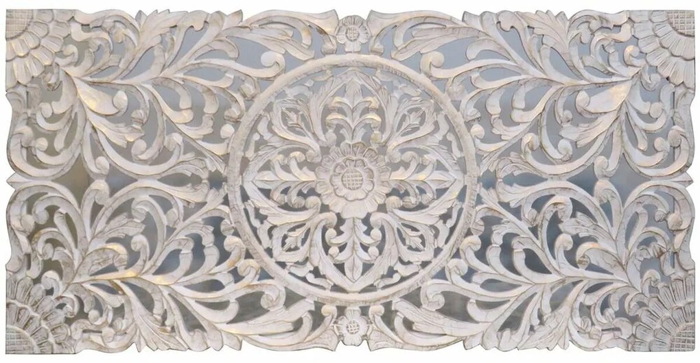 Κεφαλάρι κρεβατιού DKD Home Decor Λευκό Χρυσό Ξύλο MDF 180 x 4 x 90 cm