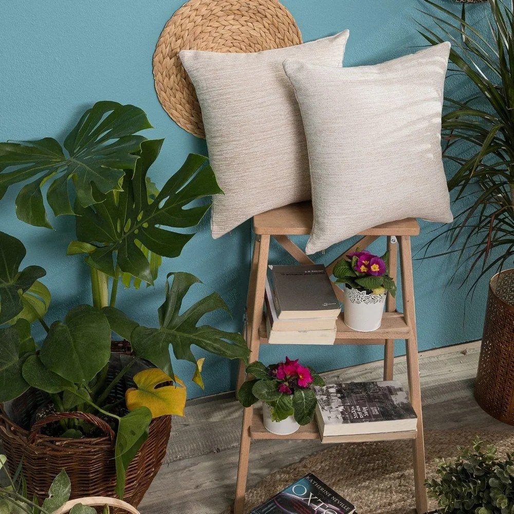 Μαξιλαροθήκη Διακοσμητική Ragusta 01 Ecru Teoran 43X43 Cotton-Polyester