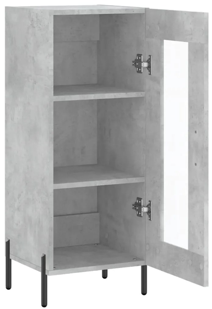 vidaXL Ντουλάπι Γκρι Σκυροδέματος 34,5x34x90 εκ. Επεξεργασμένο Ξύλο