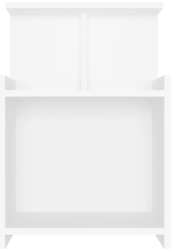 vidaXL Κομοδίνα 2 Τεμαχίων Λευκά 40 x 35 x 60 εκ. από Επεξ. Ξύλο