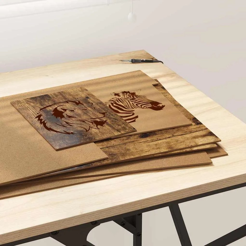 vidaXL Διακοσμητικά Πάνελ 50 pcs Καπνιστό Δρύς 30 x 42 x 0.27 εκ