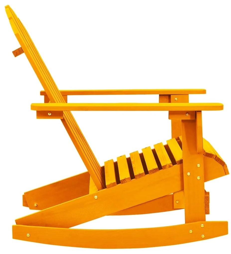 vidaXL Καρέκλα Κήπου Adirondack Κουνιστή Πορτοκαλί Μασίφ Ξύλο Ελάτης