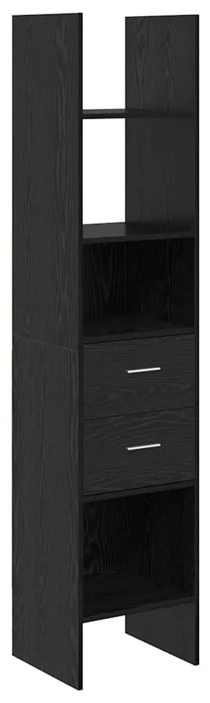 vidaXL Βιβλιοθήκη Μαύρη δρυς 40 x 35 x 180 εκ. Επεξεργασμένο ξύλο