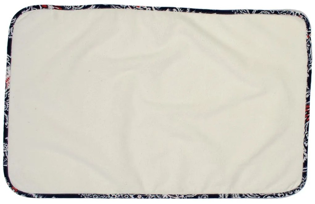 Σελτεδάκι Αδιάβροχο Βαμβακερό Λευκό- Navy Blue 67x90εκ. Λαχούρ 154 DimCol