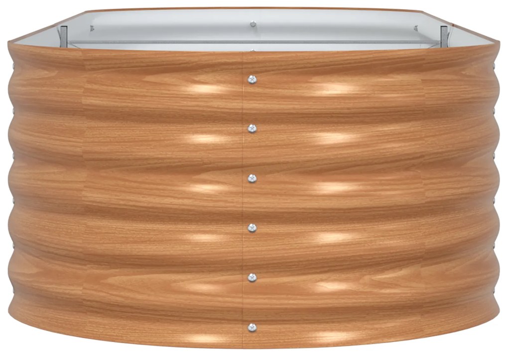 vidaXL Υπερυψωμένη Ζαρντινιέρα Καφέ 240 x 80 x 44 cm Ατσάλι