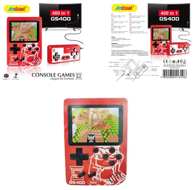 Andowl Κονσόλα παιχνιδιών 400 σε 1 GS400 - Console Games 400 in 1