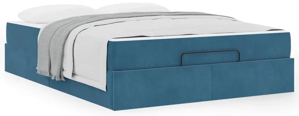 vidaXL Σκελετός Κρεβατιού Άλλο Μπλε 160 x 200 cm Βελούδο