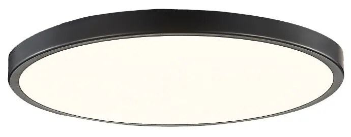 Πλαφονιέρα Οροφής Μαύρη 40xH5cm LED 32w 2240lm Εναλλαγή Θερμοκρασίας Led 3CCT by switch  InLight 42035-C-Black