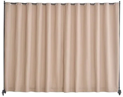 VEVOR Room Divider Portable Panel Room Divider with Wheels Privacy Screen Brown