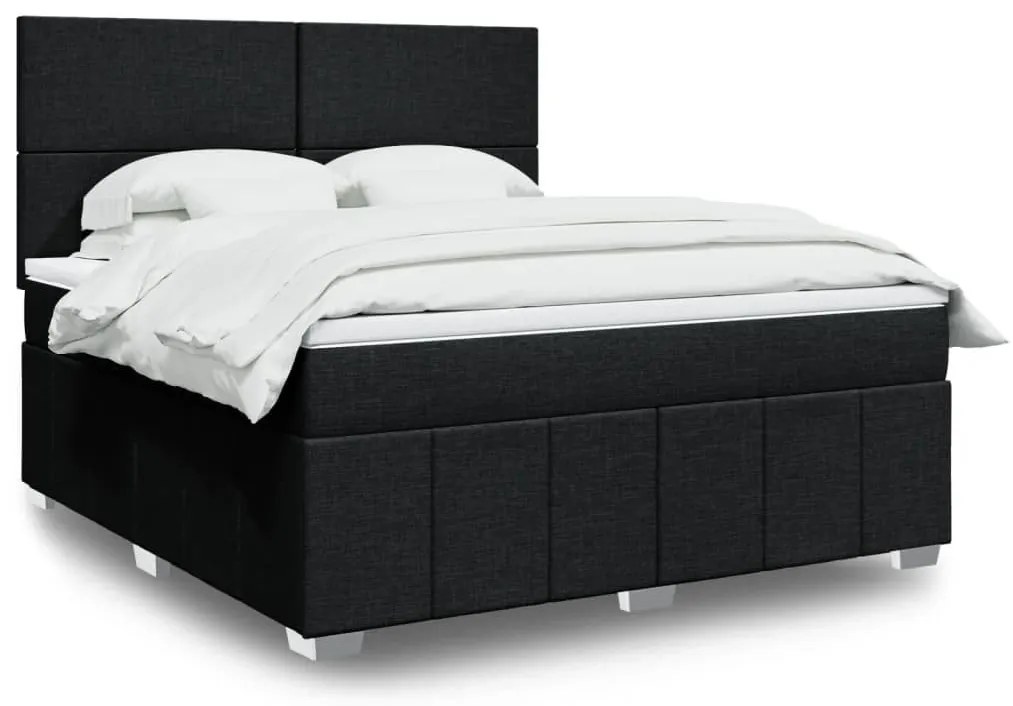 ΚΡΕΒΑΤΙ BOXSPRING ΜΕ ΣΤΡΩΜΑ ΜΑΥΡΟ 180X200 ΕΚ. ΥΦΑΣΜΑΤΙΝΟ 3291742