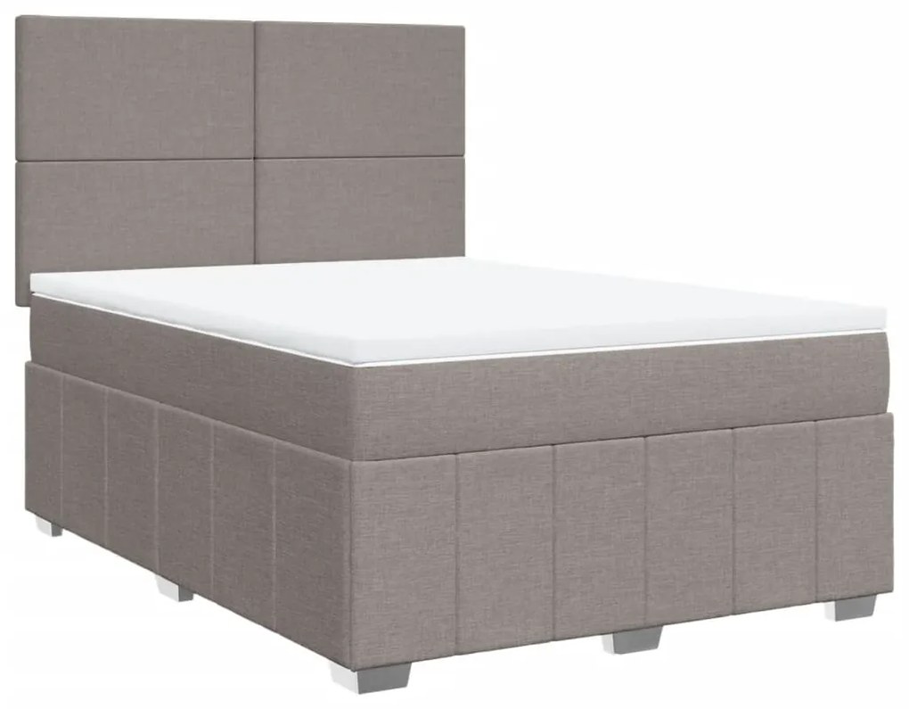 ΚΡΕΒΑΤΙ BOXSPRING ΜΕ ΣΤΡΩΜΑ TAUPE 140X200 ΕΚ. ΥΦΑΣΜΑΤΙΝΟ 3293988