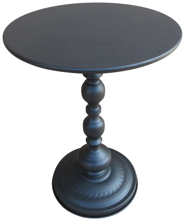 Βοηθητικό τραπέζι Anesor pakoworld μέταλλο σε μαύρη απόχρωση Φ40x52εκ