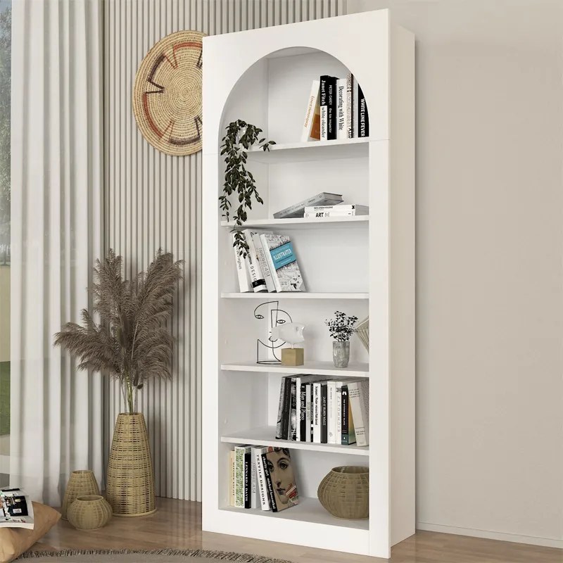 ΒΙΒΛΙΟΘΗΚΗ VOILA MEGAPAP ΧΡΩΜΑ ΛΕΥΚΟ 74X35X180ΕΚ.