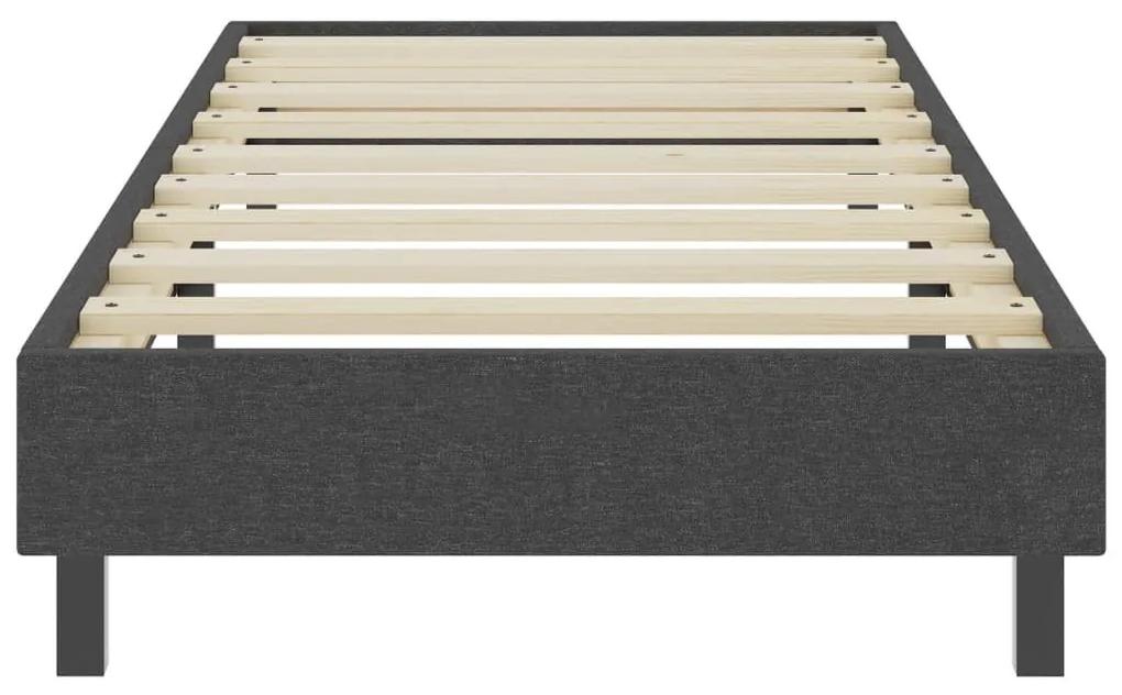 Κρεβάτι Boxspring Σκούρο Γκρι 100 x 200 εκ. Υφασμάτινο - Γκρι
