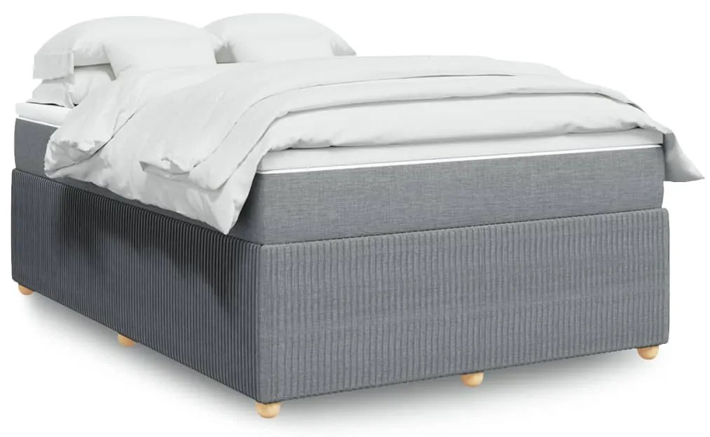 vidaXL Κρεβάτι Boxspring με Στρώμα Αν. Πράσινο 160x200εκ Υφασμάτινο