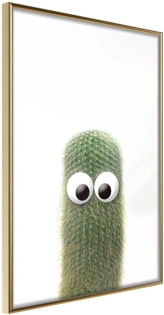 Αφίσα - Funny Cactus IV - 20x30 - Χρυσό - Χωρίς πασπαρτού