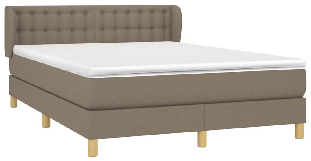 ΚΡΕΒΑΤΙ BOXSPRING ΜΕ ΣΤΡΩΜΑ TAUPE 140X190 ΕΚ. ΥΦΑΣΜΑΤΙΝΟ 3127121