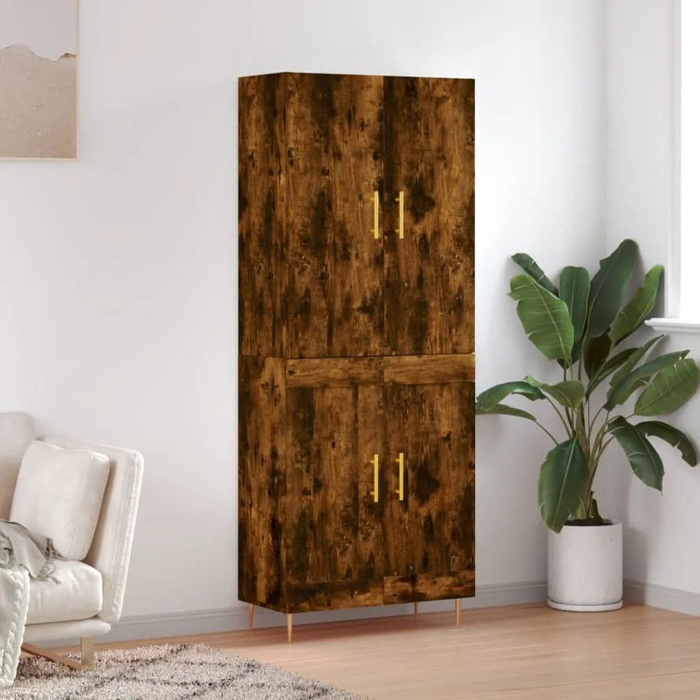 vidaXL Ντουλάπι Καπνιστή Δρυς 69,5x34x180 εκ. από Επεξεργασμένο Ξύλο