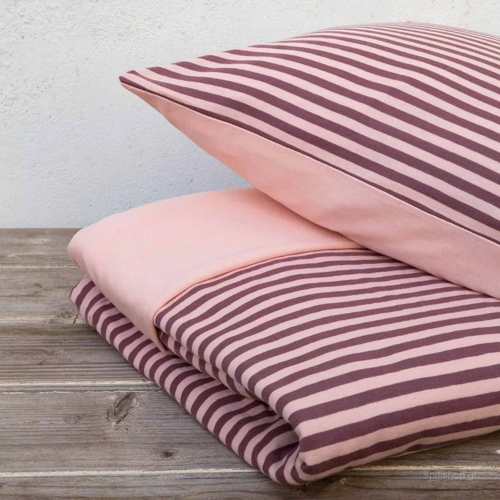 Παπλωματοθήκη Μακό Μονή (Σετ 160x240) Nima Bed Linen Suave SS2021 Ροζ,Σάπιο Μήλο
