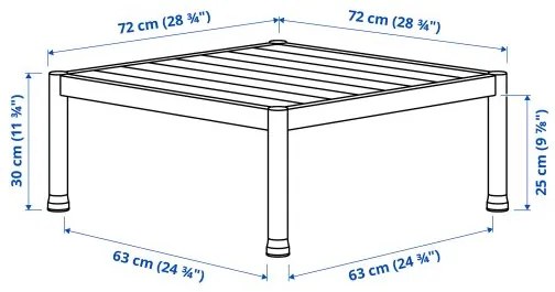 SEGERÖN τραπέζι μέσης/εξωτερικού χώρου, 73x73 cm 405.107.97