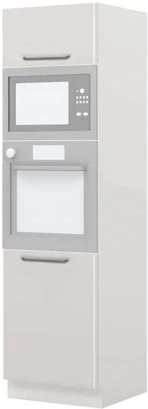 Επιδαπέδιο ντουλάπι φούρνου ψηλό Modena K21-60-RM-Λευκό - Γκρι ανοιχτό - 60.00Χ60.00Χ216.00cm