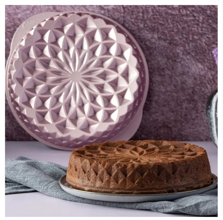 Φόρμα ψησίματος Dr.Oetker Mandala 2557, 26 cm, Στρογγυλό, Χυτό αλουμίνιο, Ροζ χρυσό