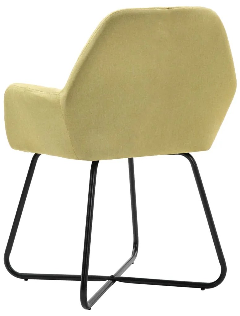 vidaXL Καρέκλες Τραπεζαρίας 4 τεμ. Πράσινες Υφασμάτινες