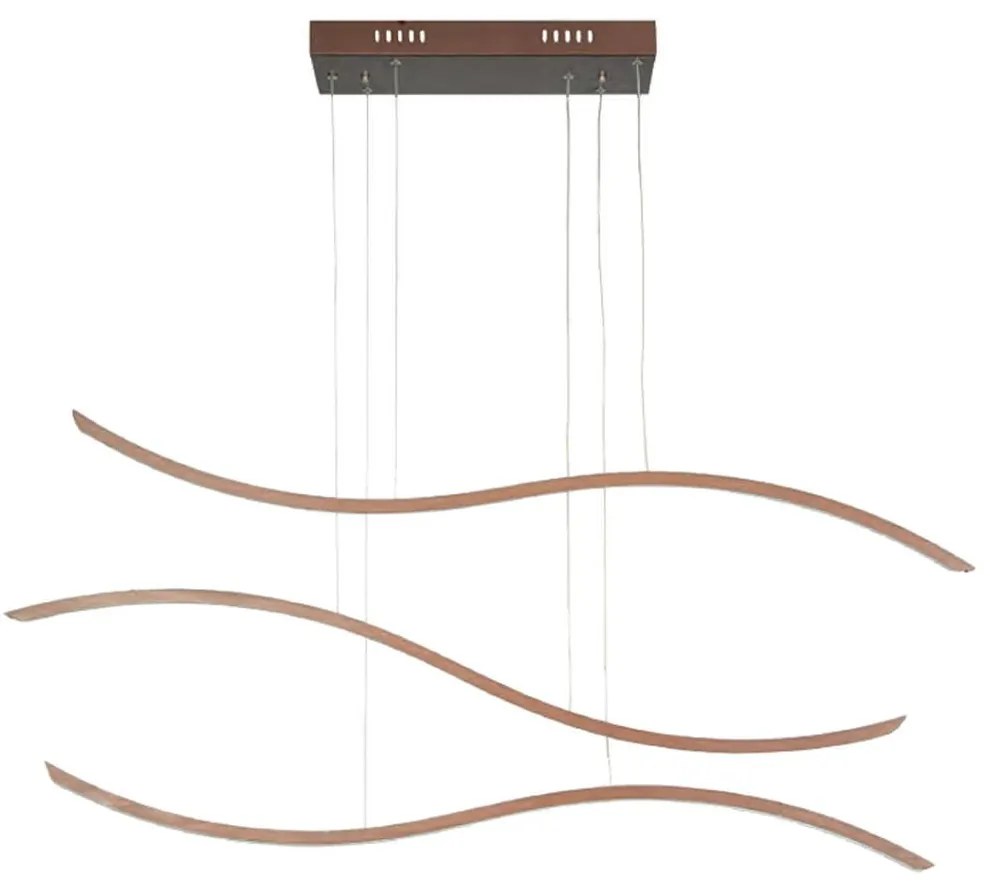 Φωτιστικό Οροφής 77-8130 Led 120cm Waves Coffee Brown Homelighting Aluminum,Acrylic