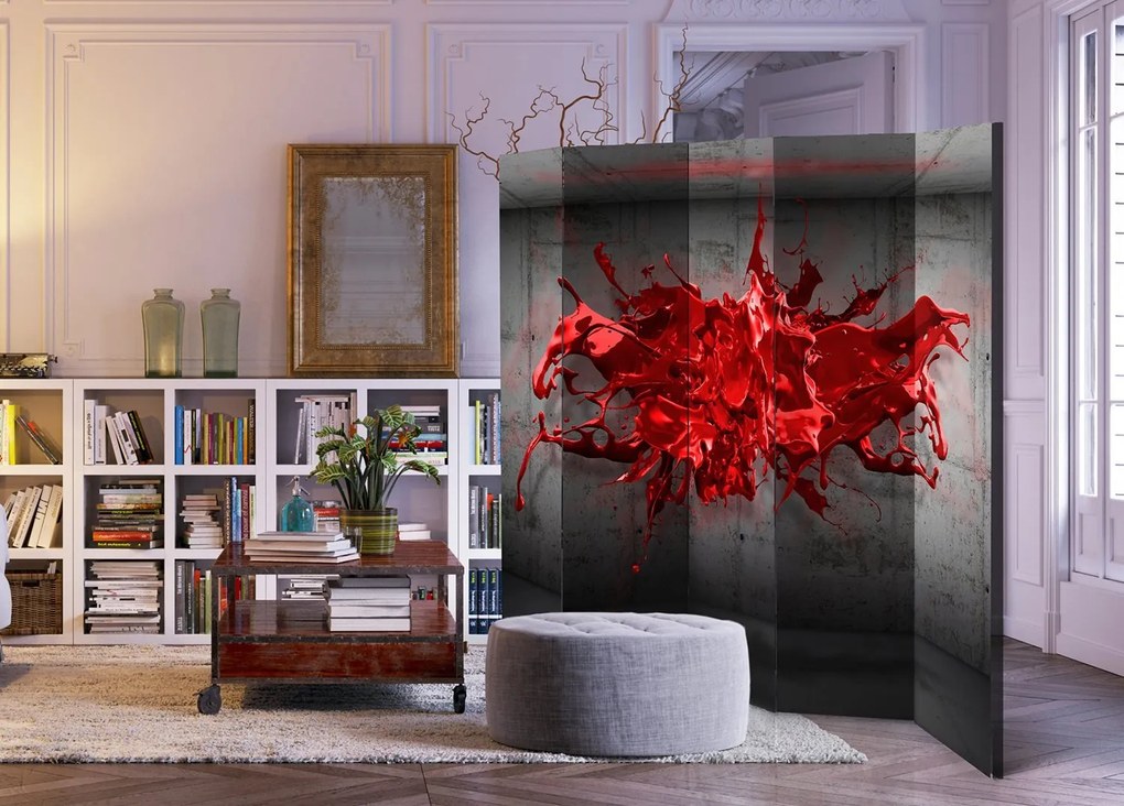 Διαχωριστικό με 5 τμήματα - Red Ink Blot II [Room Dividers] 225x172