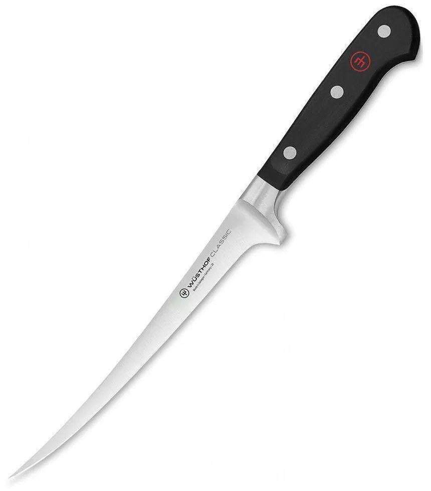 Μαχαίρι Φιλεταρίσματος Ψαριού Flexible Classic 1040103818 18cm Black Wusthof Stainless Steel